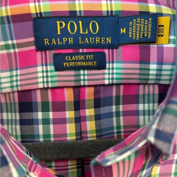 NEW Polo Ralph Lauren Classic Fit Performance Plaid LS Shirt Multicolor Men's M - Picture 2 of 13